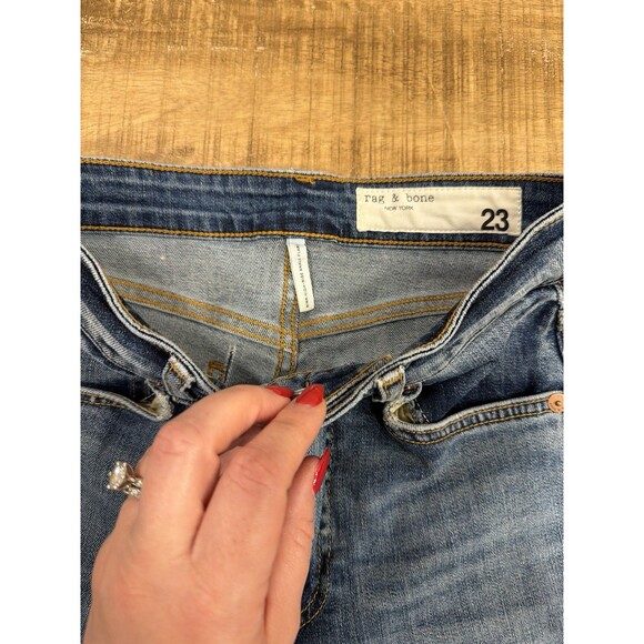 Rag & Bone Nina High-Rise Flare Frayed Ankle Jeans Womens Size 23 - Picture 11 of 11